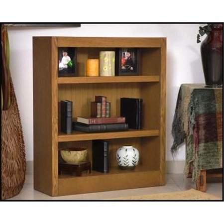 CONCEPTS IN WOOD Concepts In Wood MI3036-D Single Wide Bookcase; Dry Oak Finish 3 Shelves MI3036-D